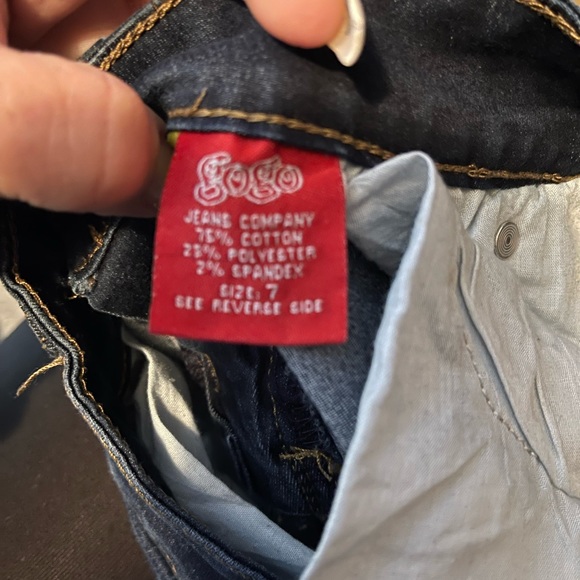 GoGo Star Ankle Length Dark Blue Jeans - Picture 5 of 5